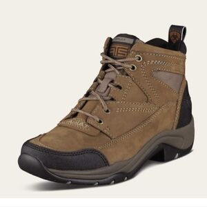 Ariat Taupe Brown Lace-Up Barn Boots Riding Horses